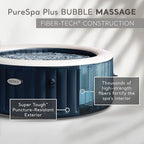 INTEX 28429EP PureSpa Plus Bubble Massage Spa Set: Includes – 2 Contoured Headrest – LED Light – 4 Person Capacity – 77" x 28"