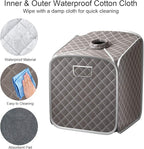 Giantex Portable Steam Sauna Spa 2L Folding Private Sauna Tent W/Chair Foot, Massage Roller, Absorbent Pad,9 Adjustable Temperature Levels for Stress Fatigue 33 x 33x 42 Inch (Gray)