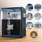 Portable Infrared Sauna for Home, 2 Person Sauna Tent for Relaxation & Detox, Dry Heated Personal Indoor Sauna with Remote Control, 2 Foldable Chairs, Full Body Spa for Gym/Pilates/Garage