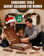Gardening Christmas Advent Calendar for Adult Women Men 2025, 12 Days Gifts Garden Hand Tools Set with Storage Bag and Garden Gloves, Outdoor Plant Gardener Kit for Male Mom Dad Husband Wife Boyfriend
