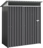 Shintenchi 5x3 FT Outdoor Storage Shed with Window, Outdoor Waterproof Storage Shed Metal Garden Shed with Lockable Single Door, Weather Resistant Tool Storage House Shed for Garden,Backyard,Dark Gray