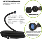 4 Pcs AMRITA Soaker Hose Kit 1/2 inch 15ft.Round Rubber Soaker Hose for Garden,Save water up to 70%,Great for Garden Beds,Trees,Vegetables,Flowers and Seedinds.(1/2-15ftx4)