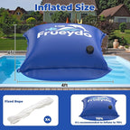 Inflatable Pool Pillow for Above Ground Pool 4x4 Ft – Frueydo Heavy Duty Air Pillow for Outdoor Swimming Pools, Portable Pools Cover Cold Resistant for Winterizing, Rope Included