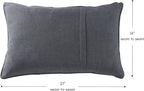 Greendale Home Fashions Sunbrella 21" x 14" Rectangle Outdoor Throw Pillow with Removable Cover (Set of 2), Cast Slate 2 Count