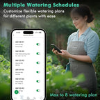 RESTMO Smart Sprinkler Timer with Flow Meter, Water Timer for Garden Hose, Brass Inlet & Outlet, Automatic Lawn & Yard Irrigation Watering System, APP Remote Control (2.4Ghz WiFi Connection)