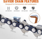 Savior 20 Inch Chainsaw Bar with Chain Combo for L81 .325" 81 Drive Links .063" Gauge Fits Stihl MS291 MS271 MS290 MS261 and More, Replacement Bar 203VXLGD025 (Chain*3+Bar*1)