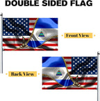 Vintage American America Usa Nicaraguan Nicaragua Flags For Outside Yard 3x5 Ft Double Sided Printed 100d Polyester Lightweight Garden Welcome Outdoor Banner Brass Grommets
