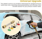 Pressure Washer Adapter with 1/4" Quick Connect and 5 Nozzles, 6" Metal Adapter Replacement Compatible with Ryobi, Dewalt, Husky, Portland and Harbor Freight, 3000 PSI