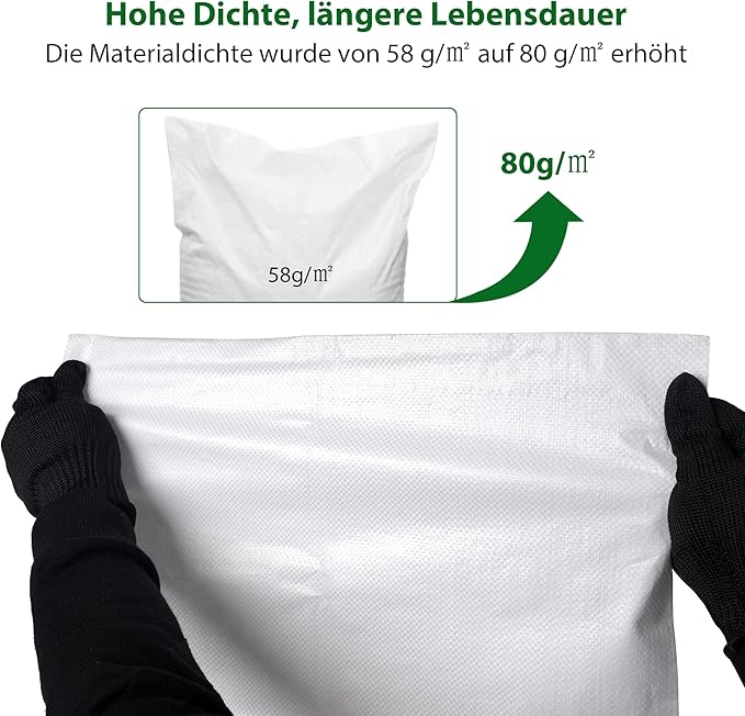12 Pack Heavy Duty Sand Bags, (20" X 30"), Used for Flooding, Builders, Garden Waste, Grain Storage and Cargo Handling (12)
