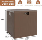 28 Gallon Outdoor Storage Box, Lockable Resin Deck Box Indoor and Outdoor Use, Waterproof Patio Deck Storage Box For Package Delivery, Furniture Cushions, Garden Tools, Pool Accessories