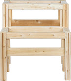Greenes Fence Two-Tiers Four Bucket Elevated Cedar Wood Garden Frame, 30 in. x 28 in. x 30 in. - Made in USA with North American Cedar