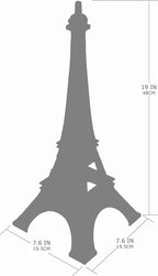 allgala 19 Inch 48CM Eiffel Tower Statue Decor Alloy Metal-White (EF19-86191)