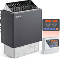 VEVOR Sauna Heater, 9KW 220V Electric Sauna Stove, Steam Bath Sauna Heater with External Digital Controller, 3h Timer & Adjustable Temp for Max. 317-459 Cubic Feet, Home Hotel Spa Shower FCC Certify
