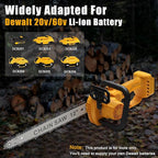 Mini Chainsaw Cordless for Dewalt 20V Battery, Brushless Electric 12"/ 10" with Auto Oiler & Security Lock, for Tree Trimming, Branch Wood Cutting (Tool Only) (12"/ 10" Chainsaw)