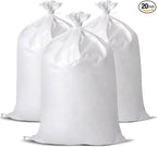 20 Pack Heavy Duty Sand Bags, (20" X 30"), Used for Flooding, Builders, Garden Waste, Grain Storage and Cargo Handling (20)