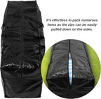 4 Pcs 66 Gallon Large Moving Bags with Zipper and Handles Foldable Storage Duffle Bags Heavy Duty Extra Large Totes for College Dorm Travel Clothes Blankets Bedding Moving (Black)