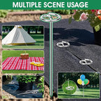 50pcs Landscape Fabric Pins, Bold 8 Gauge Galvanized Steel Garden Staples, Landscape Fabric Staples Tent Stakes Yard Stakes for Decoration Weed Barrier (50 X 6in)