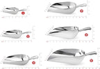 New Star Foodservice 34509 One-Piece Cast Aluminum Round Bottom Bar Ice Flour Utility Scoop, 5-Ounce, Silver (Hand Wash Only)