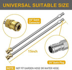 EVEAGE 16.5" Pressure Washer Surface Cleaner, Power Washer Surface Cleaner w/Extension Wand & Replacement Nozzle, 4 Wheels - Powerful Pressure Washer Attachment for Patios,4000PSI