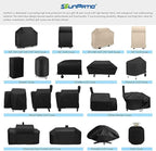 SunPatio BBQ Grill Cover 70 Inch, Outdoor Heavy Duty Waterproof Barbecue Gas Grill Cover, Fade Resistant, All Weather Protection Compatible for Weber Charbroil Kenmore Brinkmann and More, Black