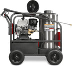 4000 PSI 4 GPM Honda GX390 389CC 11.7HP E-Start Engine Hot Water Pressure Washer with Hose Reel, HPW40H