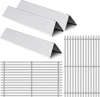 17.5” Grill Grates Replacement for 7637 7635 Weber Spirit I Spirit II E-210, S-210, E-220, S-220 With Front-Mounted Control Panels,Flavorizer Bars Cooking Grid Parts 2 Burners Spirit 200 Series