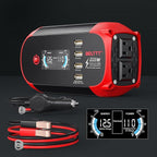 BELTTT 300W Inverter 12V to 110V, 600W Peak Car Power Inverter Dc to Ac Converter for Vehicles, Car Adapter for Plug with 2 AC Outlets, 4 USB Ports and Smart LCD Display, Car Charger for Laptop