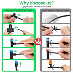 190.2FT Drip Irrigation System for Garden with 32 Nozzles & Emitters, Garden Watering System with 1/2" & 1/4" Tube and Barbed Fittings - Adjustable Sprinklers Kit for Greenhouse, Lawn, Raised Bed