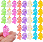 40 Pcs Mini Resin Dinosaur 1.3″ 8 Variety Tiny Animals Figures Miniature Little Small Figurines Bulk for Micro Fairy Garden Landscape Accessories Hide Crafts Decor