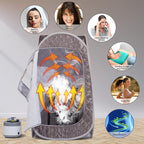 Smartmak Portable Steam Sauna, Full Body Personal Home Spa, Foldable Saunas Tent with 4L & 1500W Large Steam Generator, 16 Levels Remote Control, Upgraded Chair Included for Relaxation(DarkGrey)