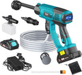 Cordless Pressure Washer Compatible with Makita Battery, Ecarke 800 PSI Portable Handheld Power Washer with 6-in-1 Nozzle Foam Cannon for Car Floor Cleaning Brushless Motor 2 Battery&Charger