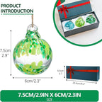 3pcs Hand Blown Glass Gazing Balls Hanging Friendship Ball Decor for Home Garden Patio