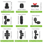 MIXC 1/2 Inch Drip Irrigation Tee Fittings, Drip Line Barbed Locked Tee Connectors, Anti-Leak 3 Way Irrigation Parts for 1/2 Inch Drip Irrigation Tubing System Connection 6 Pack