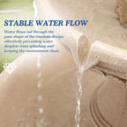 Italian Solar Water Fountains Outdoor Garden Decor - 48.4''H Fountains and Waterfalls Outside, Large Cascading Indoor Floor-Standing Resin Bubbler Fountain Features W/Pump for Patio, Backyard