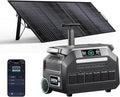 IEE 2400W/2048Wh Solar power station With 200W Solar Panel,P2400 Solar Generator(4800W Peak),1800W Super Fast Charging,APP Control Emergency Power Station for Home, Camping, Power Outages