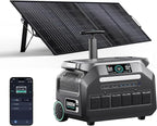 IEE 2400W/2048Wh Solar power station With 200W Solar Panel,P2400 Solar Generator(4800W Peak),1800W Super Fast Charging,APP Control Emergency Power Station for Home, Camping, Power Outages