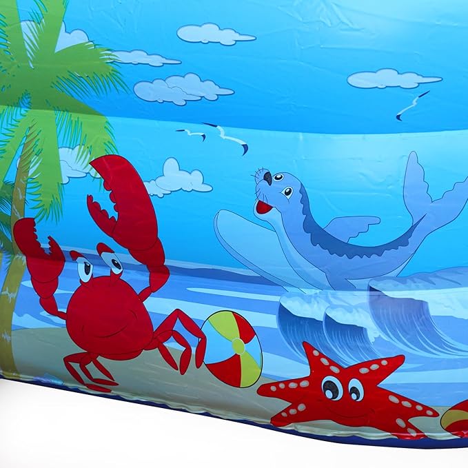 Baiao Inflatable Swimming Pool for Adults, Blow Up Pool for Backyard, Garden, Indoor, or Summer Play Water Happy Family Time