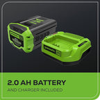 Greenworks 60V 8" Brushless Cordless Edger, 2.0 Ah Battery and Charger Included
