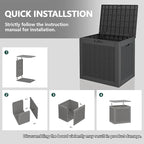 31 Gallon Storage Box, Resin Outdoor Waterproof and UV Resistant,Lightweight Box for Garden Tools, Pool Supplies
