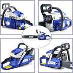 58cc Gas Chainsaw 2-Cycle Engine Gas Powered Chainsaws 20 Inch Petrol Handheld Cordless Gasoline Chain Saw for Cutting Wood Tree Trimming Farm Garden