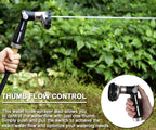 ESOW Garden Hose Nozzle 100% Heavy Duty Metal, Water Hose Sprayer with 8 Watering Patterns, Thumb Control On Off Valve, High Pressure Nozzle Sprayer for Watering Plants, Car and Pet Washing, Black