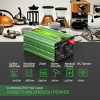 EDECOA Pure Sine Wave Power Inverter 3500W DC 12V to AC 120V with LCD Display and Remote Controller 4 AC Outlets and 1 Terminal Block