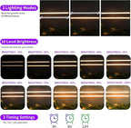 LED Grow Light Strips, Full Spectrum 3500K Plant Growing Lights for Indoor Plants, Plant Lamp for Hydroponics Succulent with 3/9/12H Timer, 10 Dimmable Levels, 3 Head 13 Inches (2 Strip 3 Pack)