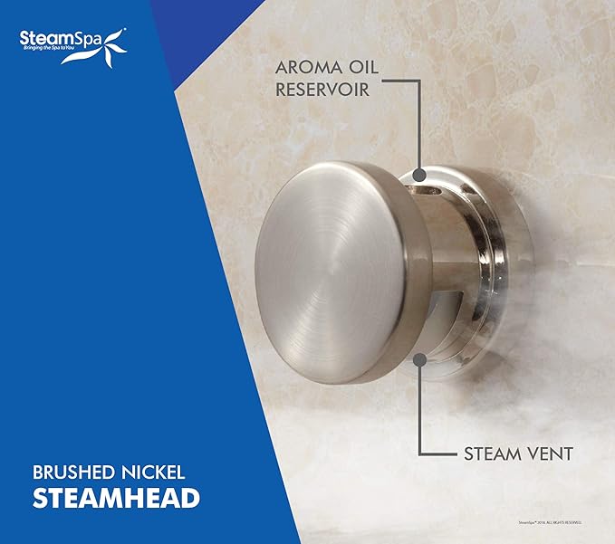 SteamSpa 4.5kW Steam Sauna Generator Executive Bundle 240V Steam Generator with Touch Pad, Steamheads, Pressure Relief Valve, Built-in Auto Drain, LED Light, Filter and Quick Install Kit EXT450BN-A