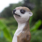 19.2 Inch Height,Outdoor Meerkat Sculpture Garden Decoration Standing Outdoor Sculpture, Weather-Resistant Resin, Brown