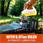 SENIX Chainsaw Cordless, 20V 10" Battery Chainsaw, Brushless Chain Saw, Includes 2.5Ah Battery & Charger, Garden Tool for Tree, Pruning, Branch Cutting, Yard, Fathers Day Gift, Tool-Free,CSX2-M