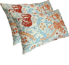 ADLIVWYD Lumbar Pillows for Indoor Outdoor uses,Waterproof Removable Cover with Zipper Outdoor Pillows Set of 2 for Patio Furniture,12×20 Inch (Beige Floral)