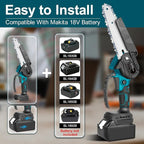 Mini Chainsaw for M-akita 18V Battery, 600 W Brushless Chainsaw Electric 6 Inches, Battery Chainsaws Hand Chainsaw for Garden Shears, Wood Cutting（No Battery）