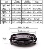 Hapivida Plant Stand, 4.4in Round Plant Riser Flower Pot Display Stand Plant Rack Holder Planter Tray Oriental Style Furniture Indoor Outdoor for Desktop Counter Room