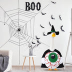 Sanwuta 1 Set Halloween Porch Goose Outfit Eyeball Pillow Design with Hat for 23" Lawn Cement Goose Porch Geese Clothes Costume for Halloween Garden Patio Yard Outdoor Decorations
